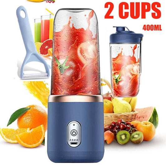 6-Blade Portable Mini Juicer Cup - USB Charging Smoothie Extractor