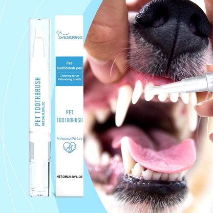 Pet Dental Care Toothbrush Pen Set for Tartar and Bad Breath Removal - Professional Dog Grooming Accessories