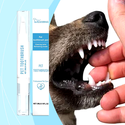 Pet Dental Care Toothbrush Pen Set for Tartar and Bad Breath Removal - Professional Dog Grooming Accessories